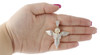 10K Yellow Gold Diamond Praying Hands 3D Angel Pendant 2" Pave Charm 1.50 ct.