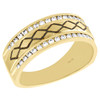 14K Yellow Gold Round Diamond Fancy Wedding Band Channel Set 8mm Ring 1/2 CT.