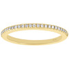10K Yellow Gold Diamond Slender 1 Row Ladies Right Hand Cocktail Ring 1/8 Ct.
