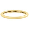 10K Yellow Gold Diamond Slender 1 Row Ladies Right Hand Cocktail Ring 1/8 Ct.