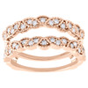 14K Rose Gold Diamond Solitaire Engagement Wrap Braided Enhancer Ring 0.33 Ct.