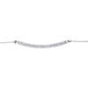 10K White Gold Round Diamond 2 Row Bar Necklace Ladies Curved Chain 20" 0.33 Ct.