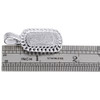 10k White Gold Miami Cuban Link Diamond Dog Tag Pendant 1.55" Pave Charm 0.59 CT