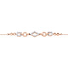 14K Rose Gold Round Diamond Geometric Design Necklace Ladies Chain 20" 0.20 Ct