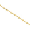 collar elegante de cadena de cuentas italiana con corte de caramelo/luna de 5 mm de oro amarillo de 14 k, 18 pulgadas