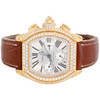 18k Cartier roadster xl diamantklocka ref. 2619 automatisk kronograf 5,83 ct.