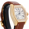 reloj Cartier roadster xl de diamantes de 18k ref. 2619 cronógrafo automático 5,83 ct.
