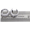 10K White Gold Baguette Diamond 3 Row Hoops Ladies Huggie Earrings 0.50 Ct.