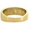 14K Yellow Gold Diamond Mens Wedding Band Textured Design Engagement Ring 1/2 Ct