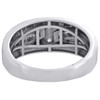 10K White Gold Solitaire Diamond Mens Wedding Band Hearts Together Ring 0.63 Ct.