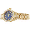 Rolex 18K Gold 26mm President DateJust 69178 Diamond Watch Blue Dial 1.38 CT.