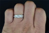 Diamond Trio Set His Hers Matching Engagement Ring Wedding Band 10K White Gold.