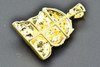 Yellow Diamond Mini Jesus Piece Face Pendant .925 Sterling Silver Charm 0.17 CT