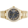 Rolex President Day-Date 18038 Diamond Watch 18K Gold 36mm Gray Roman 3.54 CT.