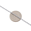 10K White Gold Diamond Cut Hollow Rope Chain 2mm Wide Necklace 18 - 26 Inches