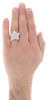 10K Yellow Gold Genuine Diamond Star Shape Frame Pinky Ring 25mm Band 2.27 CT.