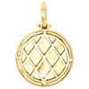 10K Yellow Gold Memory Frame Diamond Medallion Photo Engrave Pendant 1.05 CT.