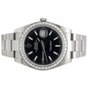 Men's Rolex DateJust 41 Diamond Watch Ref. # 126300 Black Stick Dial 2.20 CT.