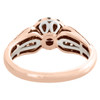 14K Rose Gold Brown Solitaire Diamond Engagement Ring Ladies Milgrain Halo 1 CT.