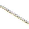 10K Yellow Gold Round Diamond 5mm Cluster Prong Set Chain 24" Necklace 11.23 CT.