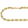 Echte massive Seilkette aus 10 Karat Gelbgold mit Diamantschliff, 9 mm, glänzende Halskette, 55,9–76,2 cm