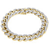 10K Yellow Gold Genuine Diamond Miami Cuban Link Bracelet 13.75mm | 9" | 7 CT.