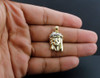 Genuine Diamond Mini Jesus Pendant Cross .925 Sterling Silver Charm 0.15 Ct.