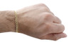 10K Yellow Gold 6MM Double Cuban Curb Handmade Bracelet Mens Italian Link 8"