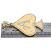 10K Yellow Gold Genuine Diamond Ace Of Spades Pendant 1.90" Pave Charm 5/8 CT.