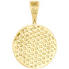 10K Yellow Gold Diamond Medallion 3D Money Dollar Sign Pendant 1.55" Charm 1 CT.