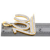 10K Yellow Gold Genuine Diamond 100 Emoji Logo Pendant 1.60" Pave Charm 2.33 CT.