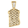 10K Yellow Gold Diamond Jesus Face Crown Head Pendant 2.50"  Pave Charm 2.60 CT.