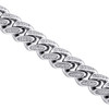 10K White Gold 11.85mm Diamond Solid Miami Cuban Bracelet 9" Box Clasp 3.10 CT.