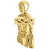 Yellow Diamond Teardrop Jesus Face Pendant Mens Gold Charm w/ Franco Chain 1 Ct.