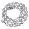 10K White Gold 9.50mm Diamond Solid Puff Gucci Link Chain 22" Necklace 11.60 CT.