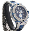 Mens Aqua Master Joe Rodeo Blue Stainless Steel Genuine Diamond Watch 0.20 CT.