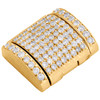 chaîne / bracelet cubain Miami en or jaune 10 carats 12 mm fermoir boîte en diamant 0,76 ct