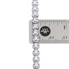 10K White Gold Round Diamond Crown Set Solitaire Prong Set 7" Bracelet  2.07 CT.