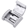 10 k vitguld miami kubansk kedja / armband 14 mm diamantbox låslås 1 ct.