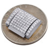 10 k vitguld miami kubansk kedja/armband 12 mm diamantbox låslås 0,76 ct