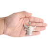10K Yellow Gold Real Diamond Bull Head Pendant 2" Animal Pave Charm 2 Ct.
