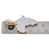 10K Yellow Gold Real Diamond Africa Country Map Pendant 1.70" Charm 0.63 Ct.