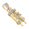 10K Yellow Gold Diamond Torah Scroll Pendant Openable 1.60" Charm 0.38 Ct. 10K Yellow Gold Diamond Torah Scroll Pendant Openable 1.60" Charm 0.38 Ct.