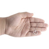 Diamond Heart Pendant .925 Sterling Silver White Finish Necklace w/ 18" Chain