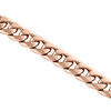 10K Rose Gold Diamond Cut Hollow Italian Miami Cuban Bracelet 10mm Box Clasp 8"