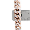 10K Rose Gold Diamond Cut Hollow Italian Miami Cuban Bracelet 10mm Box Clasp 8"