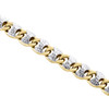 brazalete de eslabones Gucci italiano hueco con talla de diamante en oro amarillo de 10 k, 9,50 mm, 8 "