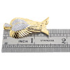 Diamond Angel Wings Pendant Mens 10K Yellow Gold Round Pave Charm 0.30 ct.