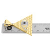 10K Yellow Gold Diamond Providence Illuminati All Seeing Eye Pendant 0.41 CT.