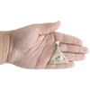10K Yellow Gold Diamond Providence Illuminati All Seeing Eye Pendant 0.41 CT.